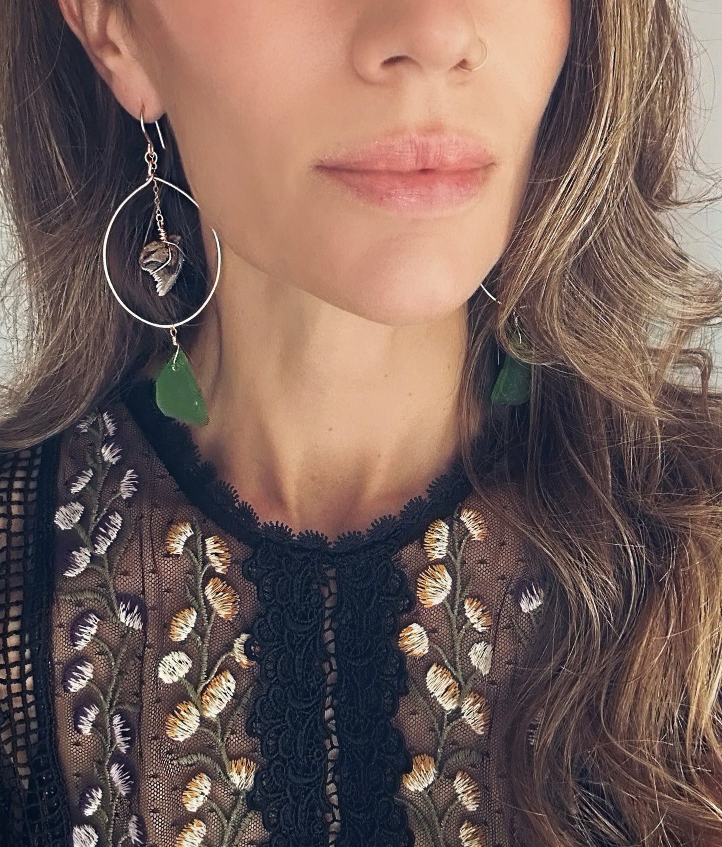 Sirena Verde Hoops
