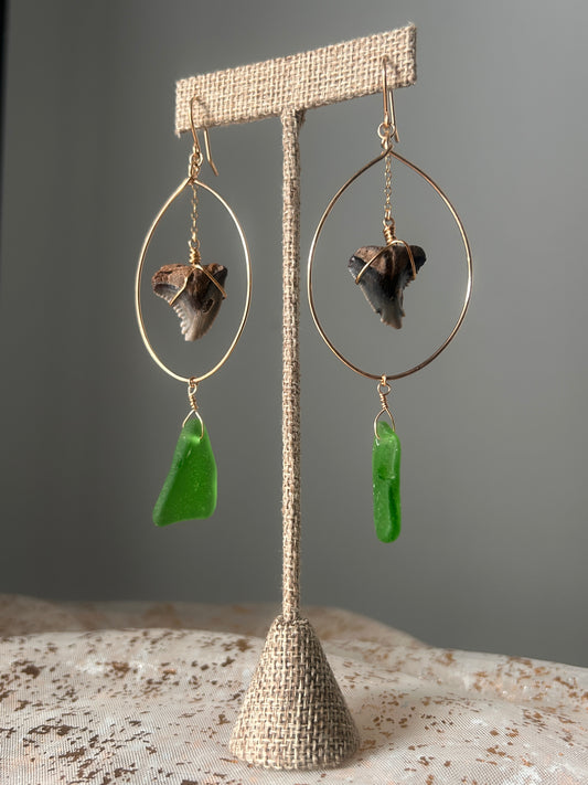 Sirena Verde Hoops
